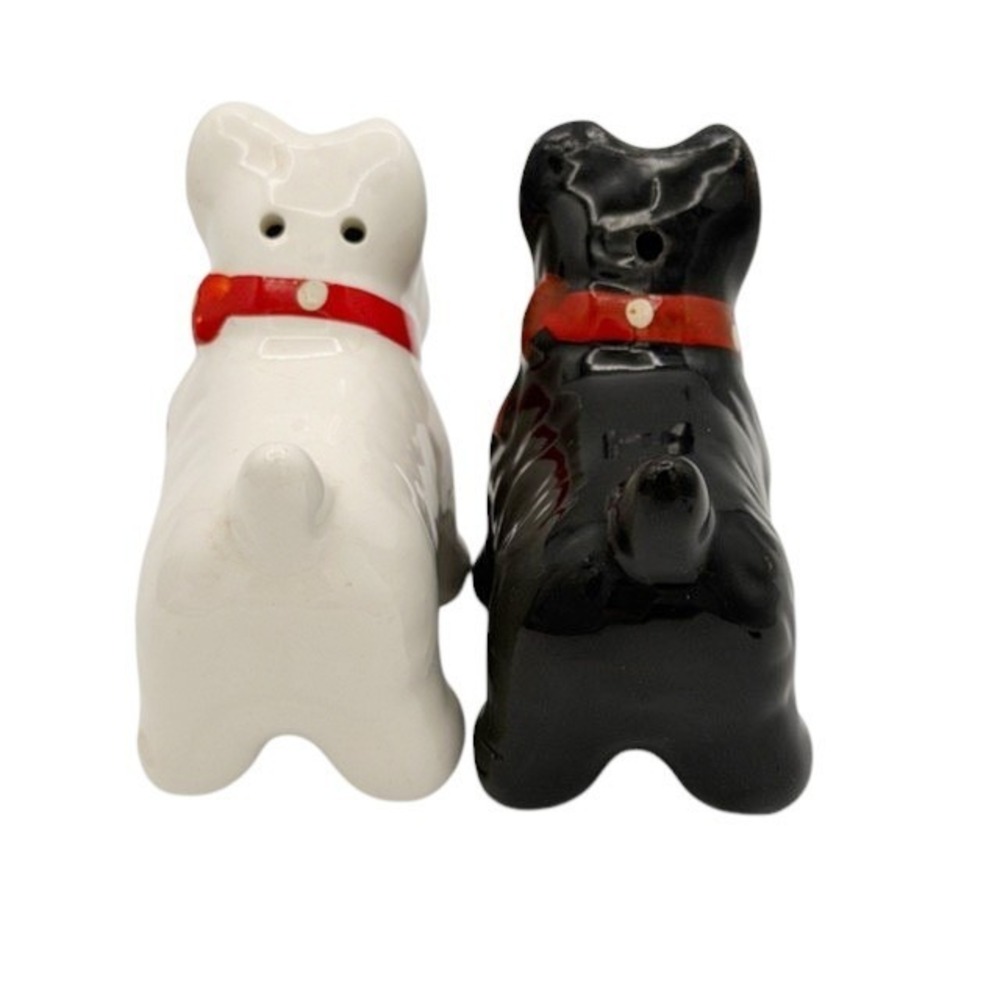 VTG Scottish Terrier Scottie Dog Set Salt Pepper Shakers Coasters Japan Scotland - Picture 15 of 16
